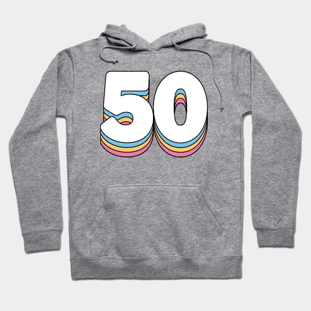 50 Number Hoodie by RetroDesign